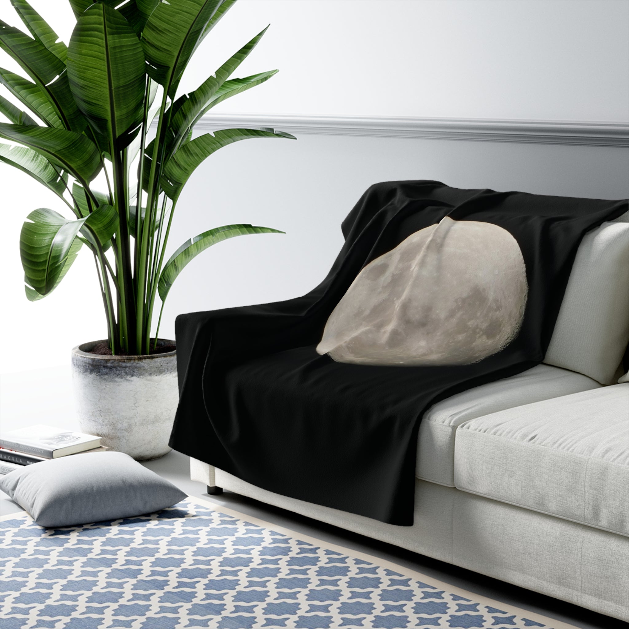 Silver Moon[Sherpa Fleece Blanket]