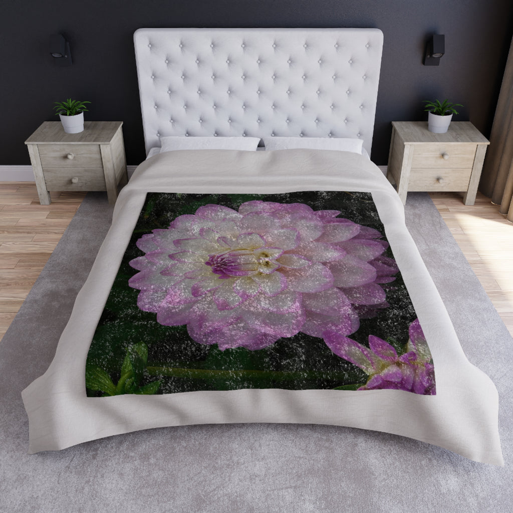 Purple Chrys [Crushed Velvet Blanket]
